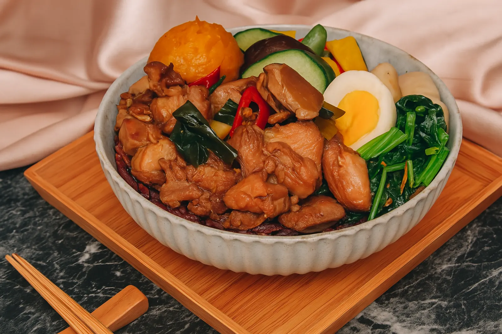 塔香三杯雞餐盒